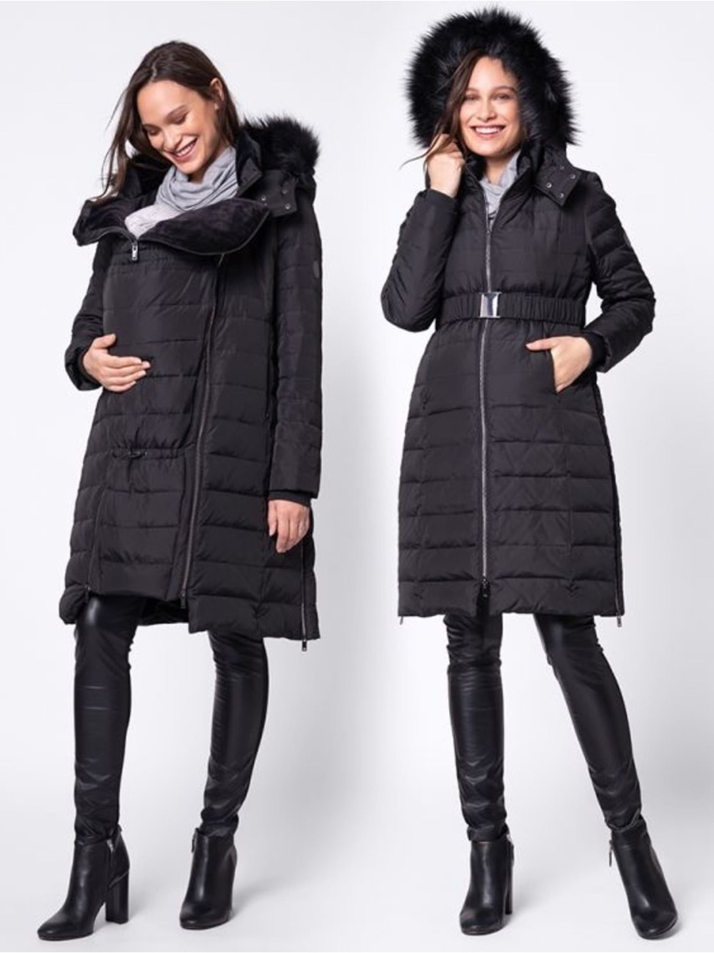 Seraphine Lily 3 in 1 Maternity Forever Coat Puffer Winter Black Size 14